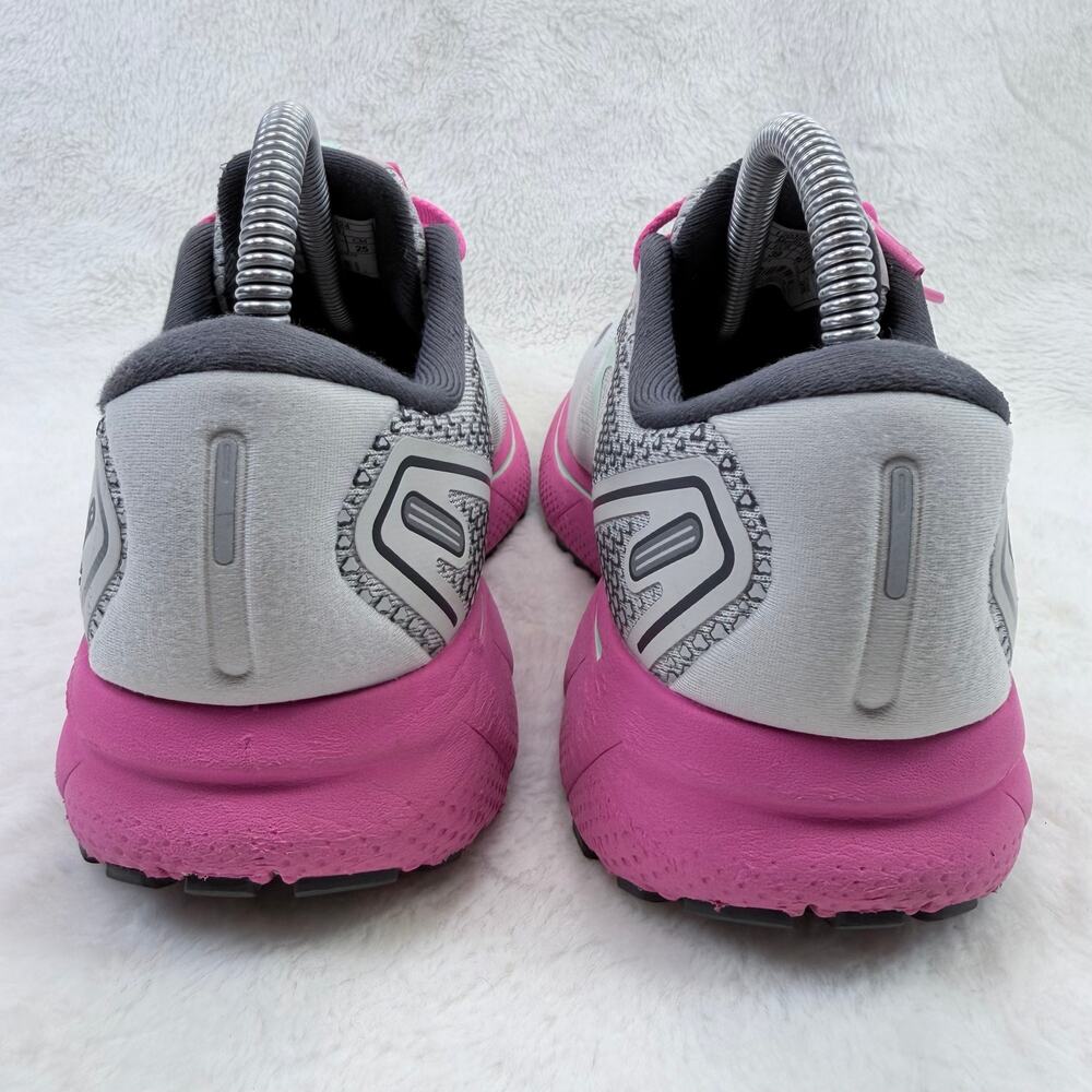 Brooks Ghost 14 Womens Running Shoes Gray Pink Size 8 Athletic Sneakers Shoe - Picture 4 of 10